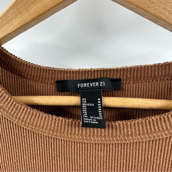 Forever 21 Ribbed Brown Short Sleeve - Picture 3 of 5